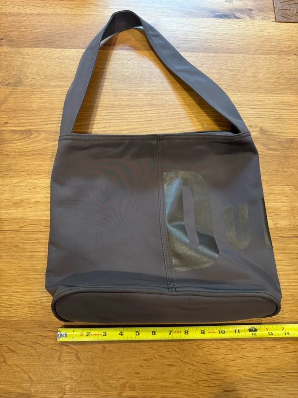 Vintage Duffy Dark Brown Logo Shoulder Tote Bag | Interior Pocket | ~12”x12”
